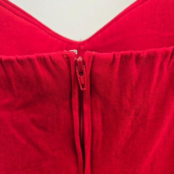 Vixen by Micheline Pitt Red Maneater Lined Back Slit Wiggle Dress 3x - Picture 6 of 10